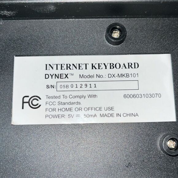Dynex Internet Keyboard Model # dx-mkb101 Pre-Owned Used - Picture 4 of 4